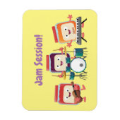 Cute jam Session cartoon Musician humor Magneet (Verticaal)