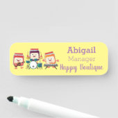 Cute jam Session cartoon Musician humor Naamplaatje (In situ)