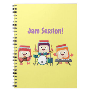 Cute jam Session cartoon Musician humor Notitieboek