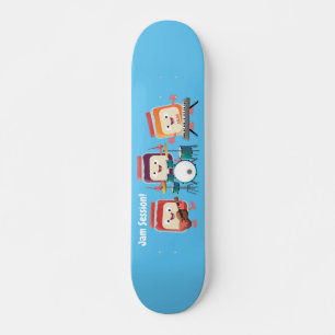 Cute jam Session cartoon Musician humor Persoonlijk Skateboard