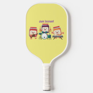 Cute jam Session cartoon Musician humor Pickleball Paddle