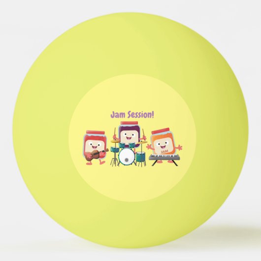 Cute jam Session cartoon Musician humor Pingpongbal (Voorkant)