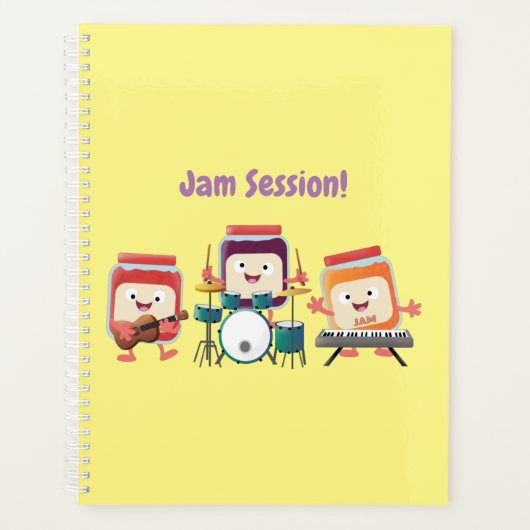 Cute jam Session cartoon Musician humor Planner (Voorkant)