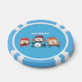 Cute jam Session cartoon Musician humor Poker Chips (Enkel)