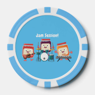 Cute jam Session cartoon Musician humor Poker Chips