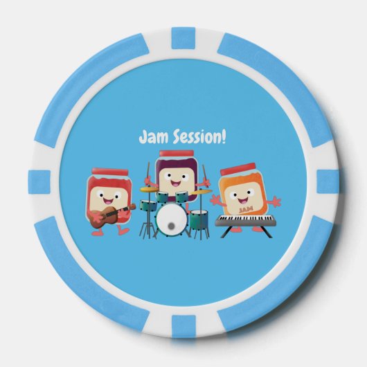 Cute jam Session cartoon Musician humor Poker Chips (Voorkant)