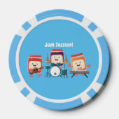 Cute jam Session cartoon Musician humor Poker Chips (Achterkant)