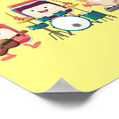 Cute jam Session cartoon Musician humor Poster (Hoek)