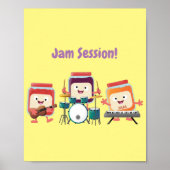 Cute jam Session cartoon Musician humor Poster (Voorkant)