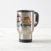 Cute jam Session cartoon Musician humor Reisbeker (Voorkant rechts)