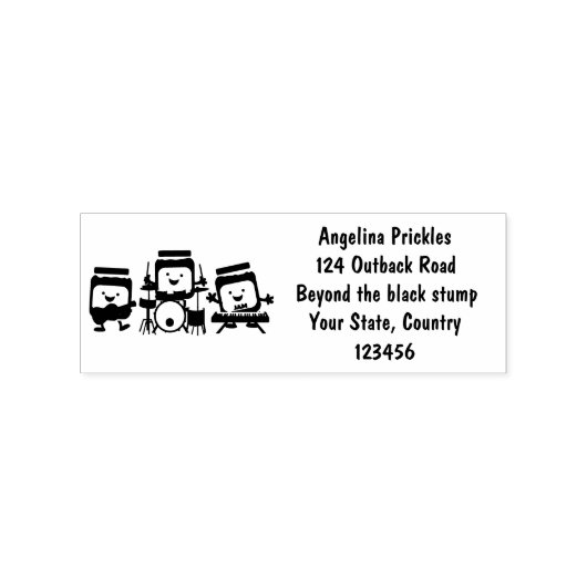 Cute jam Session cartoon Musician humor Rubberstempel (Afrduk)