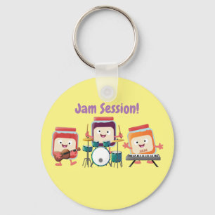 Cute jam Session cartoon Musician humor Sleutelhanger