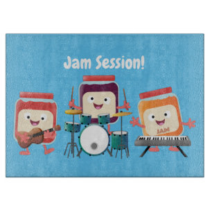 Cute jam Session cartoon Musician humor Snijplank