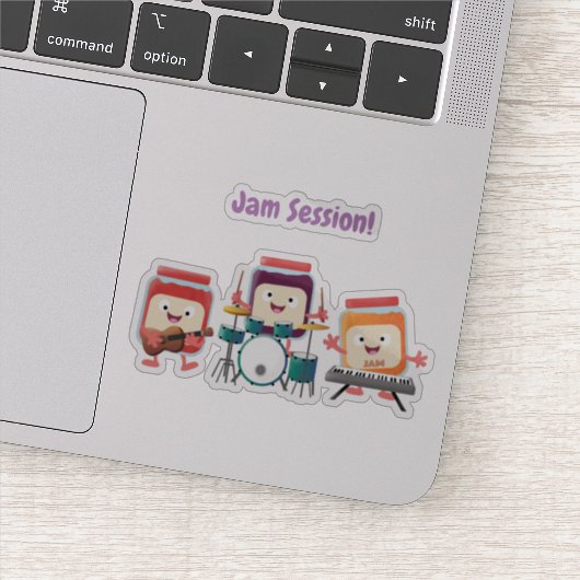 Cute jam Session cartoon Musician humor Sticker (Detail)