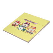 Cute jam Session cartoon Musician humor Tegeltje (Zijkant)