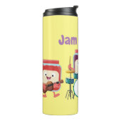 Cute jam Session cartoon Musician humor Thermosbeker (Gedraaid links)