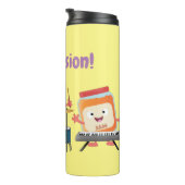 Cute jam Session cartoon Musician humor Thermosbeker (Geroteerd rechts)