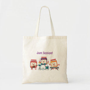 Cute jam Session cartoon Musician humor Tote Bag