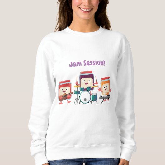 Cute jam Session cartoon Musician humor Trui (Voorkant)