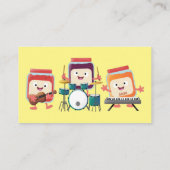 Cute jam Session cartoon Musician humor Visitekaartje (Achterkant)