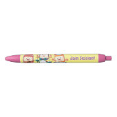 Cute jam Session cartoon Musician humor Zwarte Inkt Pen (Voorkant)