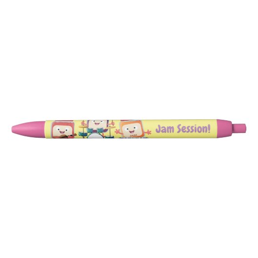 Cute jam Session cartoon Musician humor Zwarte Inkt Pen (Voorkant)