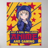 Cute Japan Anime and Gaming Kawaii Neko Girl Poster (Voorkant)