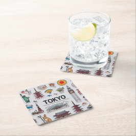 Cute Japan Icons: Sticker Pack Adventure Kartonnen Onderzetters