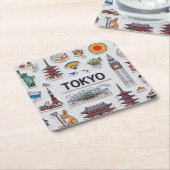 Cute Japan Icons: Sticker Pack Adventure Kartonnen Onderzetters (Schuin)