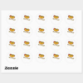 Cute Japanese Hotdog Ronde Sticker (Vel)