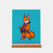 Cute Japanese Samurai Squirrel Acryl Bord (Voorkant)
