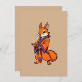 Cute Japanese Samurai Squirrel Bedankkaart (Voorkant / Achterkant)