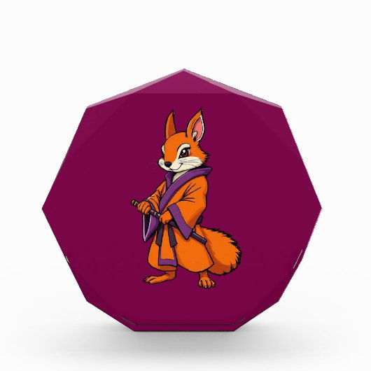 Cute Japanese Samurai Squirrel Fotoblokken (Voorkant)