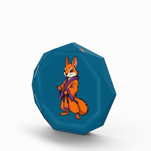 Cute Japanese Samurai Squirrel Fotoblokken (Rechts)