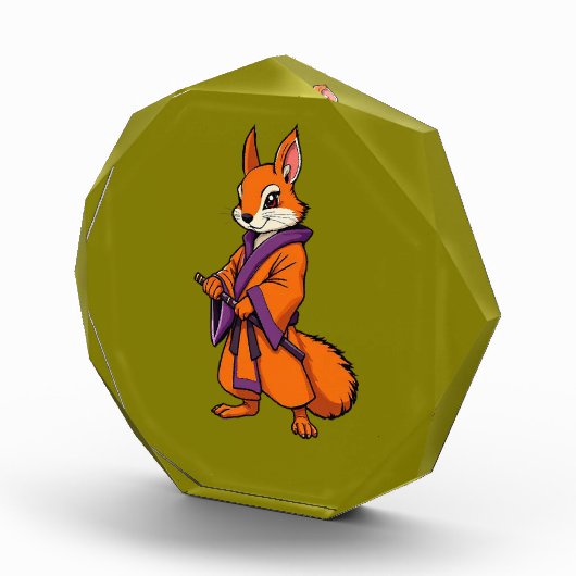 Cute Japanese Samurai Squirrel Fotoblokken (Rechts)