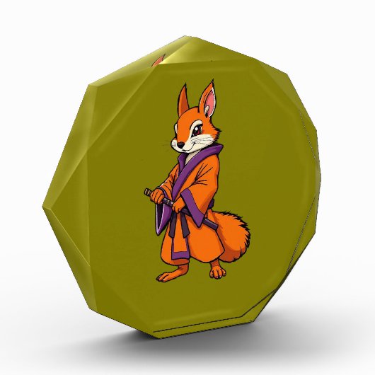 Cute Japanese Samurai Squirrel Fotoblokken (Links)