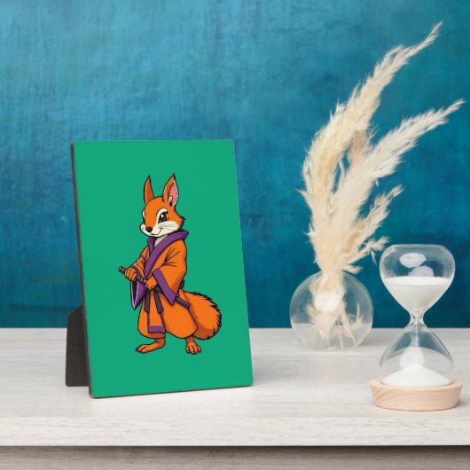 Cute Japanese Samurai Squirrel Fotoplaat (Zijkant)