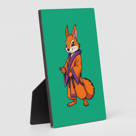 Cute Japanese Samurai Squirrel Fotoplaat (Zijkant)