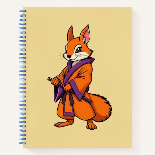 Cute Japanese Samurai Squirrel Notitieboek (Voorkant)