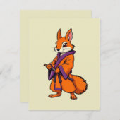 Cute Japanese Samurai Squirrel Notitiekaartje (Voorkant / Achterkant)