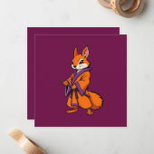 Cute Japanese Samurai Squirrel Notitiekaartje (Voorkant / Achterkant in situ)