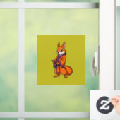 Cute Japanese Samurai Squirrel Raamsticker (Huis)