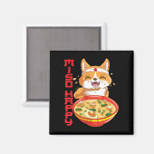 Cute Japanese Shiba Inu Dog Miso Soup Magneet (Voorkant / Achterkant)
