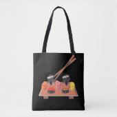 Cute Japans Food Happy Dancing Sushi Tote Bag (Voorkant)
