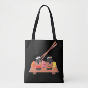 Cute Japans Food Happy Dancing Sushi Tote Bag