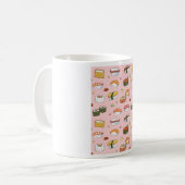 Cute Japans Sushi Pattern Koffiemok (Voorkant links)