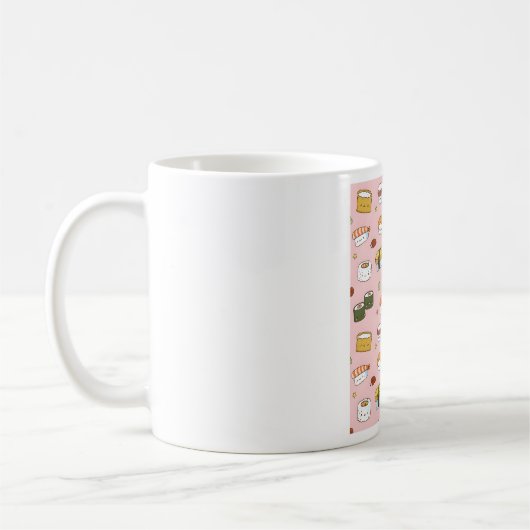 Cute Japans Sushi Pattern Koffiemok (Links)