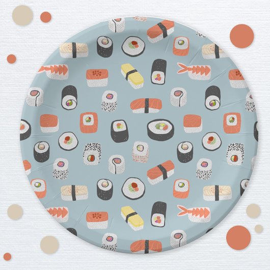 Cute Japans Sushi Pattern Papieren Bordje