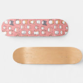 Cute Japanse Animekattenpatroon Skateboard (Horizontaal)