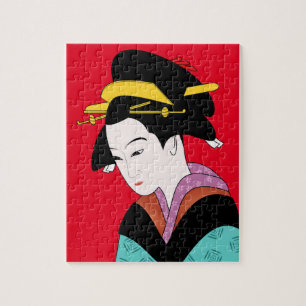 Cute Japanse Geisha Legpuzzel